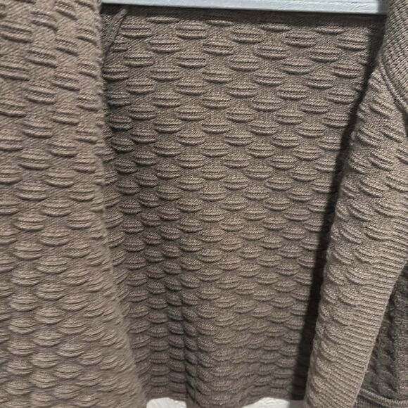 Rani Arabella Brown Cashmere Checkerboard Sweater Jacket - Picture 8 of 9